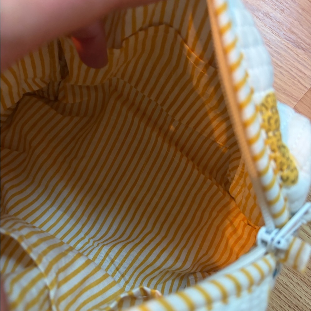 Strawflower Make Up BagYellow and Blue Floral - Picture 3 of 11
